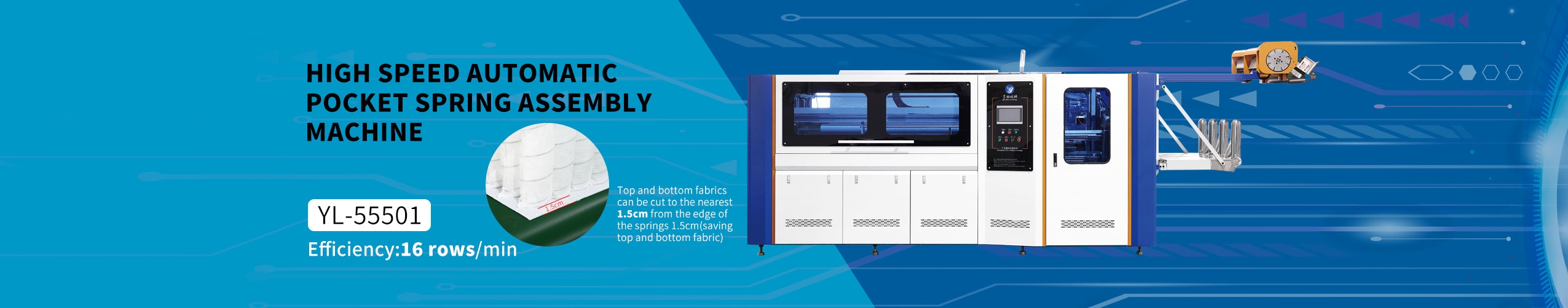 Máquina de ensamblaje de resorte de bolsillo automático de alta velocidad